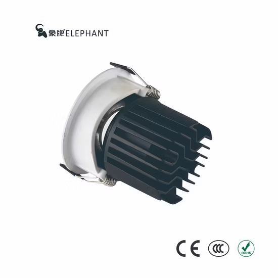 Projecteur encastré réglable au plafond d'éléphant Hôtel moderne COB 12W LED Downlight