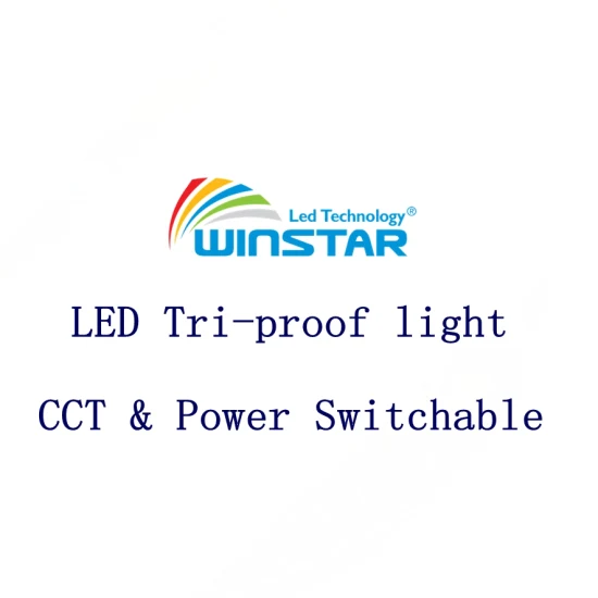 CCT & Power Switch LED Tri Proof Light Étanche Dimmable avec