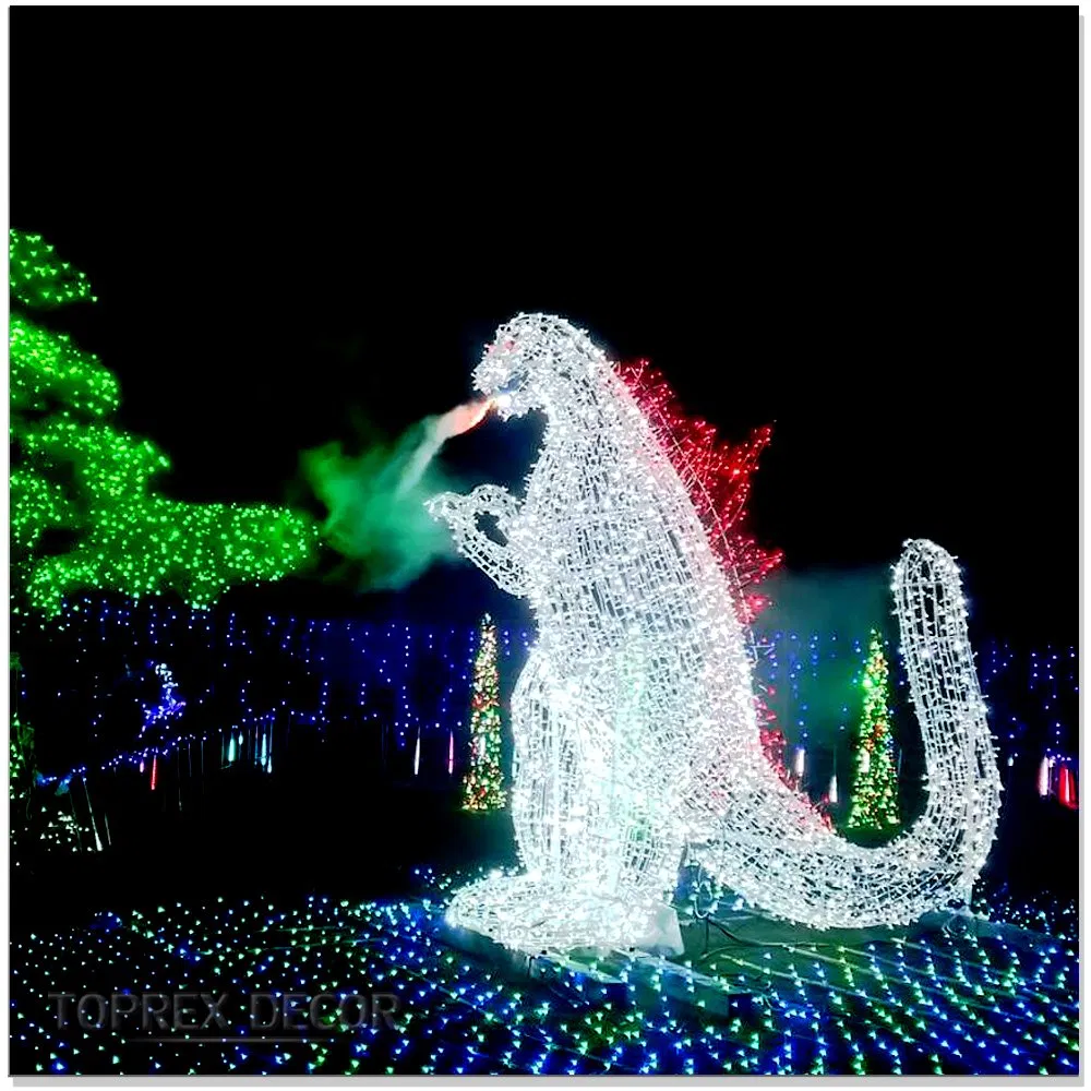 Le centre commercial extérieur de rue imperméable personnalisable de Toprex énorme 3D tient debout la lumière de motif de LED